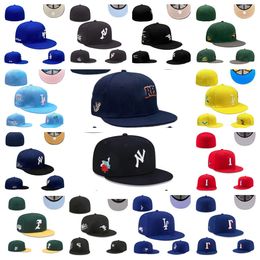 2024 Chapeaux ajustés Chapeau de baseball brodé Toutes les équipes Coton unisexe Casquette New Era Mode Snapbacks Chapeaux Rue Sports de plein air Bonnets Casquette Mix Taille de commande 7-8