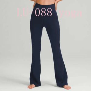 2024 Pantalon Flare Femmes Lululemeni Yoga Pant super extensible Leggings hauts de gym