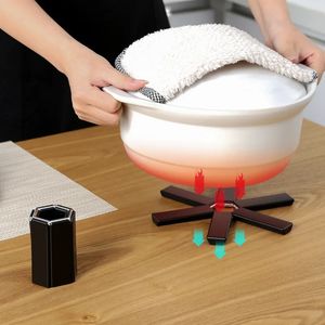2024 opvouwbare hittebestendige placemat eettafel Mat Plastic isolatie Coaster pads voor pan pot bowl houder Utsilios de Cocina 1. voor