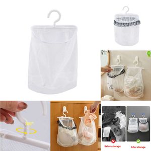 2024 Opvouwbare wasmand organizer voor vuile kleren badkamer kleding mesh opbergtas huishoudelijke muur hangende mand frame emmer