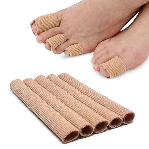 2024 Pied Said Silicone Toe Cover Fabric Bandage Gel Protection de la douleur Tour de douleur TUBE TOE Séparateur de doigt Protection du gel Protection du gel Protection du gel