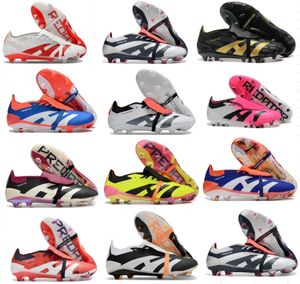 2024 voetballaarzen schoenen pre d ator cleats voetbal laarzen sokken cadeauzakje nauwkeurigheid+ elite tong laarzen metaal spikes heren laceless soft