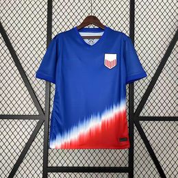 Maillot de football bleu, bon T-shirt de sport à manches courtes pour hommes, maillot d'entraînement, jeu à l'extérieur, 2024