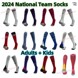 2024 voetbal sokken nationale team voetbal sokken 24 25 volwassen kinderen kinderen Mexico knie hoog dik team Frans huis weg voetbal sportkleding nationale Schotland sokken