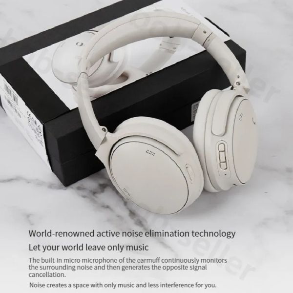 2024 para auriculares de auriculares de cancelación de ruido de QC T35 auriculares Bluetooth Bluetooth auriculares plegables estereo plegables adecuados para teléfonos móviles computadoras