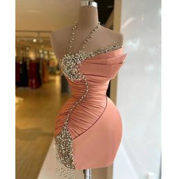 Robe De Cocktail en dentelle rose, décolleté en V profond, Mini robe De soirée, YD, 2024