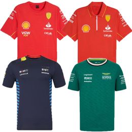 2024 Formule 1 F1 Racing Sets Mercedeser AMG Petronas Fernando Alonso a installé T-shirt Casual Lando Norris Polo Leclerc Car Motorsport Ferari Team Jersey Shirts