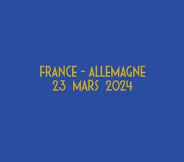 Badge de football, détails du match de France contre l'allemagne, 2024