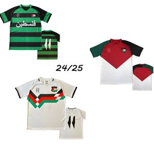 2024 Gratis Palestina National Team Soccer Jersey Carrasco Cornejo Salas White Center Striped voetbal shirt Country Retro voetbalshirt White Gaza Shirt Fan versie