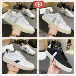 2024 Français Brésil Vert Vie à faible teneur en carbone V Coton biologique Plateforme Vja Baskets Femmes Casual Classique Blanc Designer Mocassins