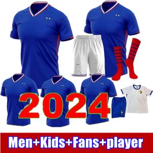 2024 Ensembles complets du club français Maillots de football français GIROUD MBAPPE GRIEZMANN Saliba KANTE Maillot de foot Equipe Maillots Kit enfants 24 25 nouveau maillot de football joueur homme