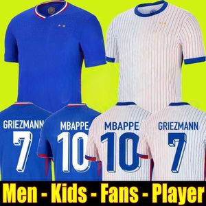 2024 Maillots de football français Benzema Giroud MBAPPE GRIEZMANN SALIBA PAVARD KANTE Maillot de Foot Equipe Maillots Enfants JERSEY Football Shirt HOME