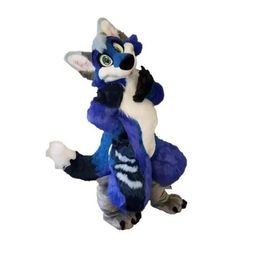 2024 Furry Husky Dog Mascot Fursuit Full Suit Full Suit Halloween y Navidad a gran escala Mascot College