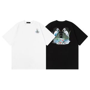 2024 FW Heren Designer T-shirt Amirir Shirt Bone Crane Pigeon Letters Print Grafisch T-shirt Casual High Street Mannen en Vrouwen Unisex Losse mode T-shirts S-XL