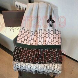 2024 g jacquard motif écharpes en tricot pour les femmes écharpe hivernale pashmina des créateurs de mode chauds
