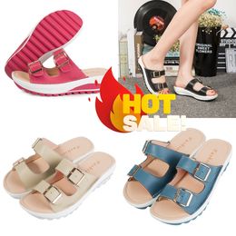2024 Gai Designer Slipper Slides Fashion Macaron Sandals Ladies Summer Beach Flip Flops Slippers Slippers Sandal Low Prix 35-42