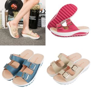 2024 GAI Designer Slipper Slides Mode Macaron Sandalen Dames Zomer Strand Slippers Verhoogde Slippers Designer Slippers Sandalen Katoen eur 35-42