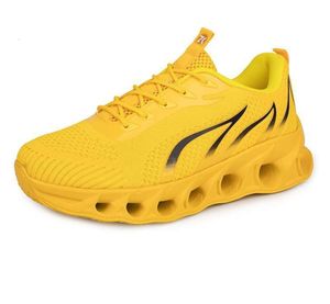 2024 Gai Spring Men Chaussures Running Flat Shoes Soft Soft Bule Gray Nouveaux modèles Couleur de mode Blocking Sports GRANDS TILLES ABC Shopping and Randing