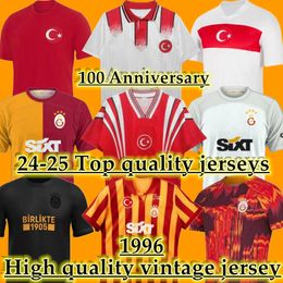 2024 Galatasaray 1996 Turquía ICARDI 100 aniversario Tercera Liga de Campeones Jerseys Zanioli Bakambu Mertens Zaha Akgun Akturkoglu 24 25 Camisa de fútbol superior