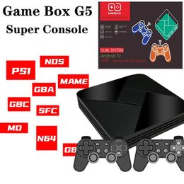 Boîte de jeu G5 double système hôte S905L, WiFi 4K HD, Super Console X plus de jeux d'émulation, lecteur vidéo TV rétro pour PS1/N64/DC PSP, 2024