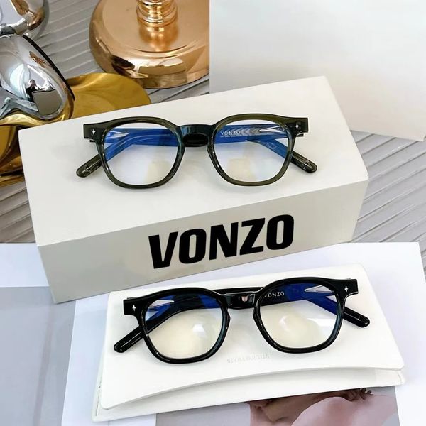 2024 GENTAL VONZO Glases de sol Corea Diseño de marca GM Mujeres Men Anti Blue Light Glasses UV400 Protección 240515