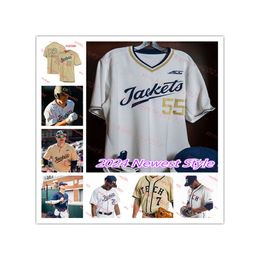 Maillot de baseball Georgia Tech Yellow Jackets 2024 cousu sur mesure Xander Stephens Cameron Clines Jackson Finley Andy Archer Tyler HareGeorgia Tech Jerseys