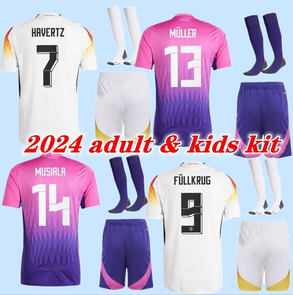 2024 Alemania Kit para niños adultos Jerseys Fullkrug Hummels Kroos Gnabry Werner Draxler Reus Muller Gotze Copa de Europa Camisa de fútbol Alemania Jersey