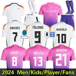 2024 Germanys Soccer Jerseys Havertz Muller 24 25 Team National Hummels Gnabry Musiala Kroos Werner Draxler Reus Gotze Home Away Men Kits Kits Football Shirts