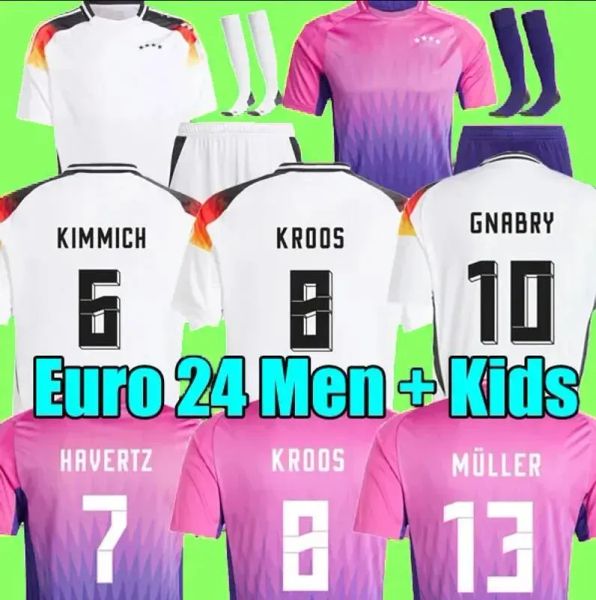 2024 Allemagne Euro Cupys Soccer Jersehummels Gnabry 24 25 Kroos Werners Draxler Reus Muller Gotze Men Football Shirts Kids Kits Fans Player Version Home Taille S-2xl