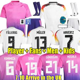 2024 Duitsland Soccer Jerseys Hummels Gnabry European Cup Kit 24 25 Kroos Werner Draxler Reus Muller Gotze Men Football Shirts Kids Kits Fans Player Versie thuis weg