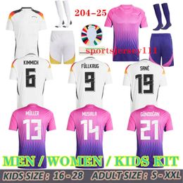 2024 Duitsland voetbaltruien sets 24 25 European Cup Home Away Hummels Kroos Werner Reus Muller Gotze Men Men Women Kids Kit Player Fan Voetbalshirt Uniformen