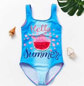 2024 Meisjeszwemkleding 1-10 jaar oud kinderbadpak uit één stuk in de kinderbadpak babybikini