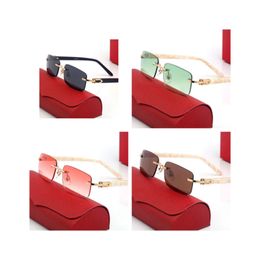 2024 Lunettes Buffalo Lunettes de soleil Horn Sunsis pour hommes et femmes Luxury Luxury Goggles Multi-couleur Fashion Fashion Cadre Sunglasses en gros avec Box Crescent Carti