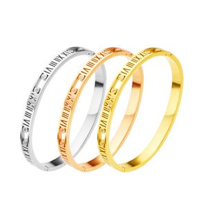 2024 Gold Bracelet Nouveau Bijoux transfrontalière Source en direct Bracelet Creative Bracelet en acier inoxydable Diamant Roman Bracelet Bracelet Jewlery Designer FoMS pour les femmes