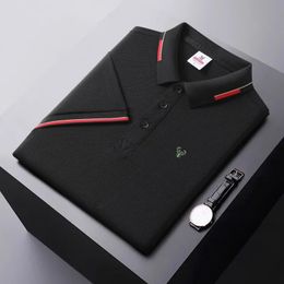 2024 Golf Mens T-shirt en polot à manches à manches courtes Summer Coton Colonté Collier de golf à manches courtes à manches courtes 240510