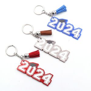 Porte-clés de remise de diplôme en acrylique avec lettres, pendentif pour la journée de l'enseignant, cadeau de remise de diplôme, 2024