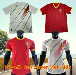 2024 GUINEA Jerseys de fútbol Kamano Bayo Guilavogui Kamano Keita Moriba M.Diakhaby 23 24 25 Camisas de fútbol rojo blanco de casa 2025 Fans Versión de jugadores Uniformes