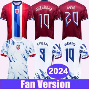 2024 HAALAND National Team Mens Soccer Jerseys Nusa Home Away White Football Shirts Adult Short Sleeve