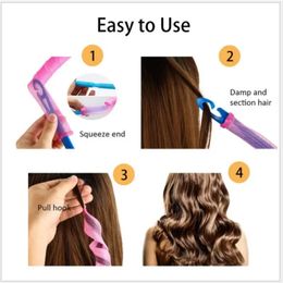 2024 Rouleaux de cheveux (15/20/25 / 30 cm) Forme d'escargot Not la forme d'onde Spirale boucles Round Curler Hair Soft Curler Magic Hair Roulers DIY Rouleaux de cheveux