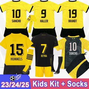 24 25 Haller Kids Kit Soccer Jerseys Sancho Kamara Reus Hummels Brandt Sule 23 24 Malen Adeyemi Home Away Special Edition Football Shirts