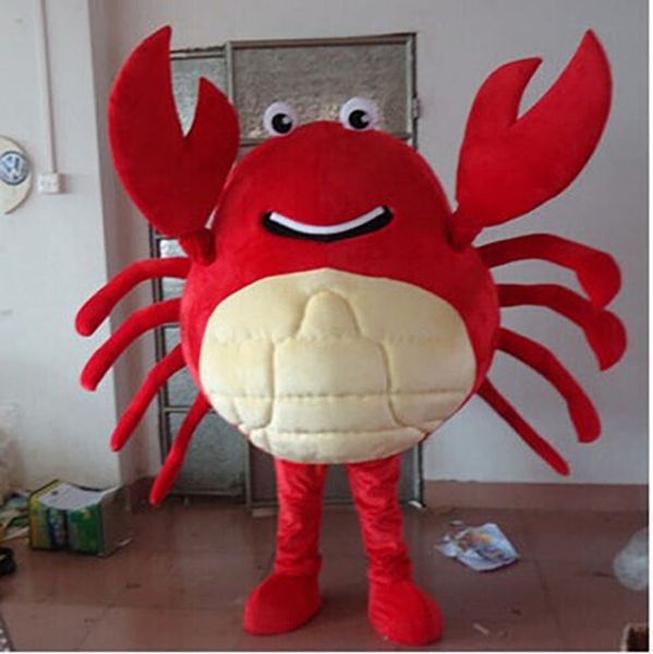 2024 Halloween Costume de mascotte de crabe adulte personnage de thème d'anime de dessin animé taille adulte carnaval de Noël fête d'anniversaire tenue fantaisie