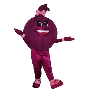 2024 Halloween adulte mignon pourpre oignon mascotte Costume thème fantaisie déguisement publicitaire de fête d'anniversaire tenue