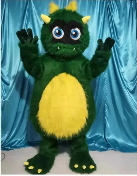 2024 Halloween taille adulte vert cheveux monstre mascotte costume pour fête personnage de dessin animé mascotte vente livraison gratuite support personnalisation