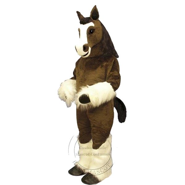 2024 Halloween Taille adulte Costume de mascotte de chevaux Schéma de fantaisie Dosse publicitaire Birthday Party Costume Testuit