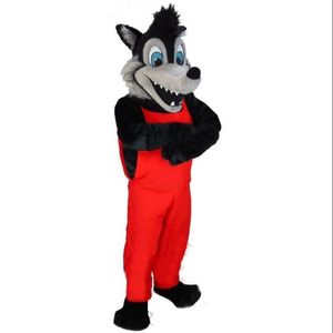2024 Halloween Bad Wolf Costume de mascotte de haute qualité Personnaliser Cartoon Peluche Dent Anime Thème Personnage Taille adulte Carnaval de Noël Déguisement