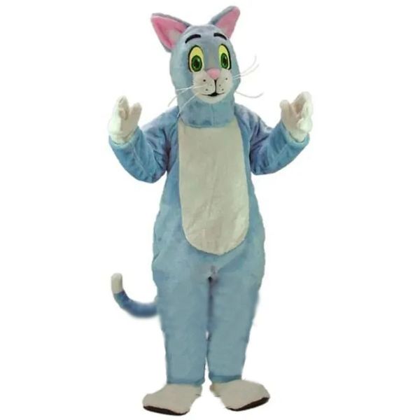 2024 Halloween Blue Cat Mascot Costume Event Promotional Accesstes Fancy Costume Personnalisation Costumes de caractère Fursuit Costumes