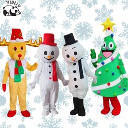 Costume de poupée de dessin animé pour Halloween et noël, mascotte du père noël, Costume de marche pour adulte, bonhomme de neige, élan, accessoires de déguisement, 2024