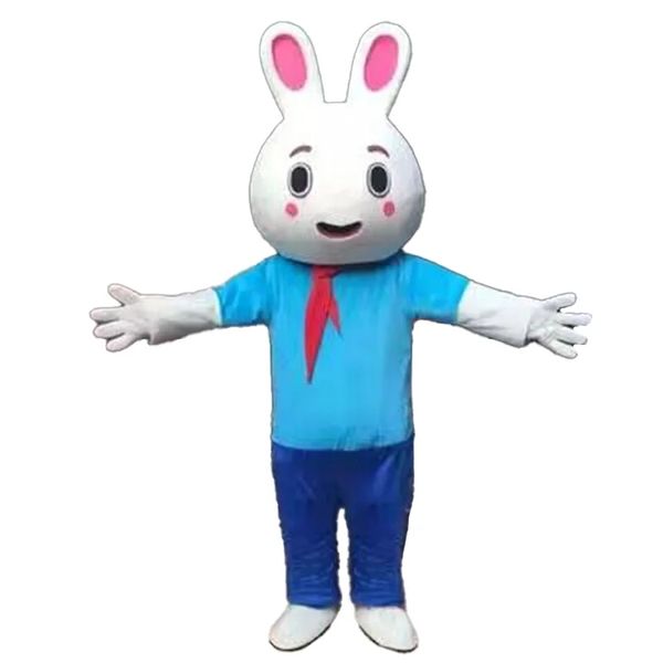 Costumes de mascotte de lapin en peluche mignon pour Halloween, noël, pâques, ensemble de mascotte de marche pour adultes, 2024