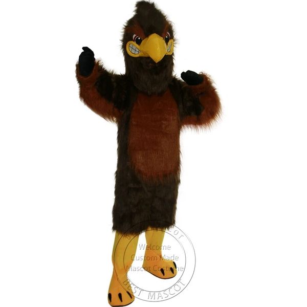 2024 Disfraz de mascota de águila marrón personalizado de Halloween Personaje de tema de anime de dibujos animados Fiesta de carnaval de Navidad Disfraces de lujo Traje para adultos