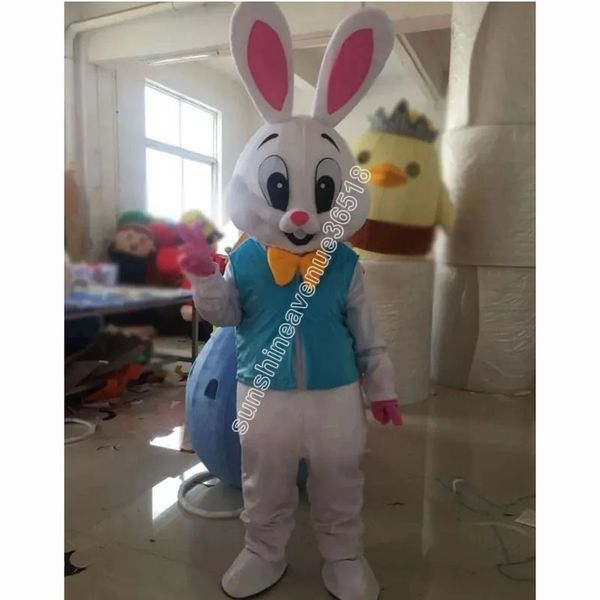 2024 Halloween Costume de mascotte de lapin de Pâques de haute qualité Personnage de thème de dessin animé Carnaval Adultes Taille Fête d'anniversaire de Noël Tenue fantaisie